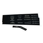GRAFOPLAST - Targhetta in PVC non adesiva Nero 50x15  mm - 132  pezzi.  Tessera adatta a tutti i tipi di siglatura a seconda del supporto scelto: tubetti fascettabili, binari, porta targhetteeporta targhette per pulsanti.