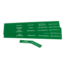 GRAFOPLAST - Targhetta in PVC non adesiva Verde 50x15 mm - 132 pezzi. Tessera adatta a tutti i tipi di siglatura a seconda del supporto scelto: tubetti fascettabili, binari, porta targhetteeporta targhette per pulsanti.
