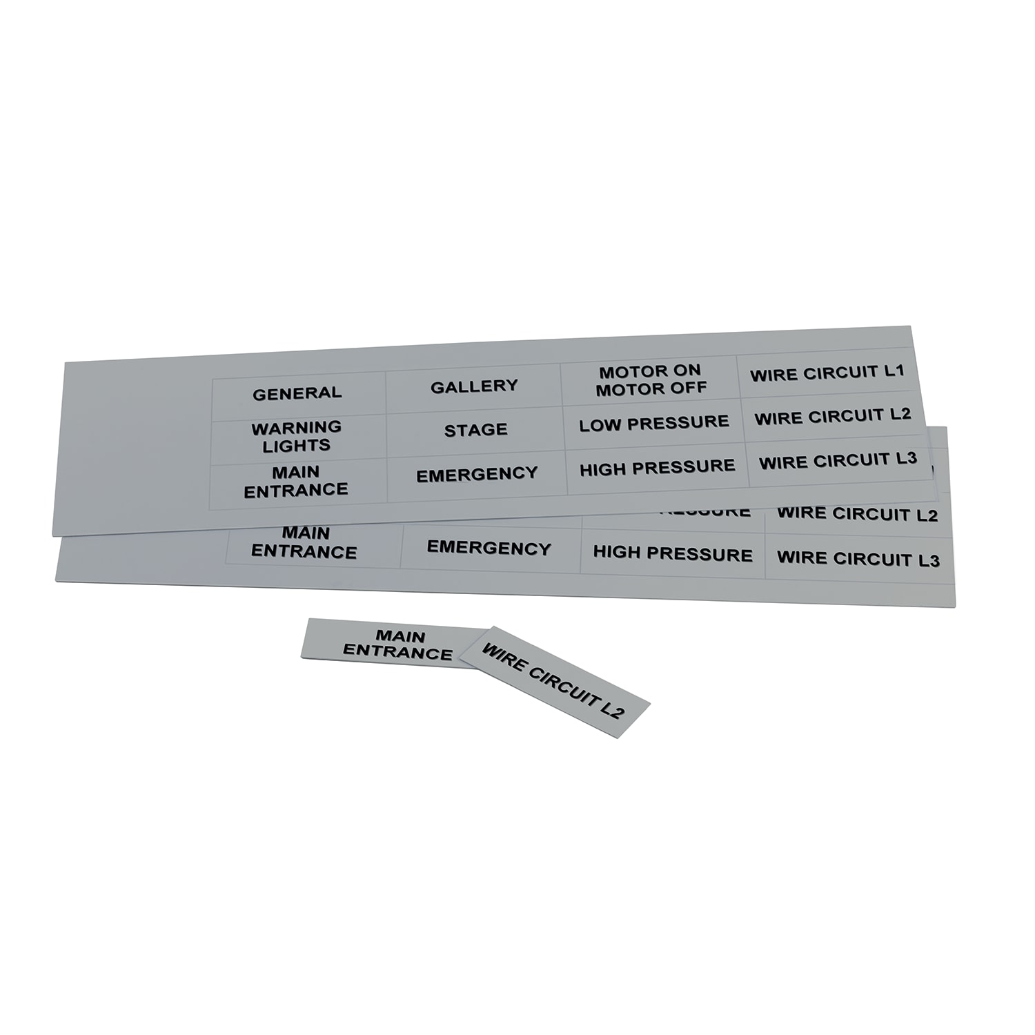 GRAFOPLAST - Targhetta in PVC non adesiva Metal 50x15  mm - 132  pezzi