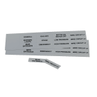 GRAFOPLAST - Targhetta in PVC non adesiva Metal 50x15 mm - 132 pezzi. Tessera adatta a tutti i tipi di siglatura a seconda del supporto scelto: tubetti fascettabili, binari, porta targhetteeporta targhette per pulsanti.