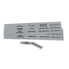 GRAFOPLAST - Targhetta in PVC non adesiva Metal 50x15 mm - 132 pezzi. Tessera adatta a tutti i tipi di siglatura a seconda del supporto scelto: tubetti fascettabili, binari, porta targhetteeporta targhette per pulsanti.
