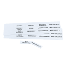 GRAFOPLAST - Targhetta in PVC non adesivo Bianco 50x15 mm confezione da 132 pezzi. Tessera adatta a tutti i tipi di siglatura a seconda del supporto scelto: tubetti fascettabili, binari, portatarghette e porta targhette per pulsanti.