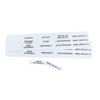 GRAFOPLAST - Targhetta in PVC non adesivo Bianco 50x15 mm confezione da 132 pezzi. Tessera adatta a tutti i tipi di siglatura a seconda del supporto scelto: tubetti fascettabili, binari, portatarghette e porta targhette per pulsanti.