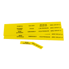 GRAFOPLAST - Targhetta in PVC non adesiva Giallo 50x15 mm - 132 pezzi. Tessera adatta a tutti i tipi di siglatura a seconda del supporto scelto: tubetti fascettabili, binari, porta targhettee porta targhette per pulsanti.