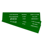 GRAFOPLAST - Targhetta in PVC non adesiva Verde 67x15 mm - 99 pezzi. Tessera adatta a tutti i tipi di siglatura a seconda del supporto scelto: tubetti fascettabili, binari, porta targhetteeporta targhette per pulsanti.
