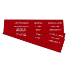 GRAFOPLAST - Targhetta in PVC non adesiva Rosso 67x15 mm - 99 pezzi. Tessera adatta a tutti i tipi di siglatura a seconda del supporto scelto: tubetti fascettabili, binari, porta targhetteeporta targhette per pulsanti.
