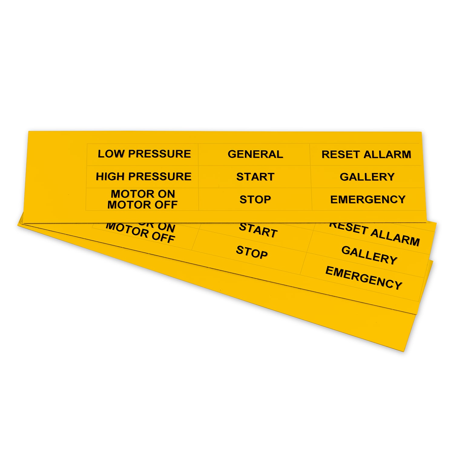GRAFOPLAST - Targhetta in PVC non adesiva Giallo 67x15 mm - 99 pezzi