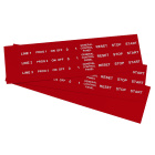 GRAFOPLAST - Targhetta in PVC non adesiva Rosso 27x18 mm - 288 pezzi.  Tessera adatta a tutti i tipi di siglatura a seconda del supporto scelto: tubetti fascettabili, binari, porta targhette eporta targhette per pulsanti.