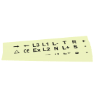 GRAFOPLAST - Targhetta in PVC non adesiva Fluorescente 27x20 mm - 352 pezzi.  Tessera adatta a tutti i tipi di siglatura a seconda del supporto scelto: tubetti fascettabili, binari, porta targhette e porta targhette per pulsanti.