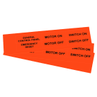 GRAFOPLAST - Targhetta in PVC non adesiva Arancione 67x20 mm - 132 pezzi. Tessera adatta a tutti i tipi di siglatura a seconda del supporto scelto: tubetti fascettabili, binari, porta targhettee porta targhette per pulsanti.