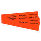 GRAFOPLAST - Targhetta in PVC non adesiva Arancione 67x20 mm - 132 pezzi.  Tessera adatta a tutti i tipi di siglatura a seconda del supporto scelto: tubetti fascettabili, binari, porta targhettee porta targhette per pulsanti.