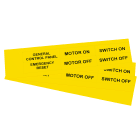 GRAFOPLAST - Targhetta in PVC non adesiva Giallo 67x20 mm - 132 pezzi. Tessera adatta a tutti i tipi di siglatura a seconda del supporto scelto: tubetti fascettabili, binari, porta targhetteeporta targhette per pulsanti.