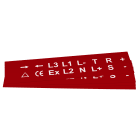 GRAFOPLAST - Targhetta in PVC non adesiva Rosso 27x27 mm - 288 pezzi. Tessera adatta a tutti i tipi di siglatura a seconda del supporto scelto: tubetti fascettabili, binari, porta targhette eporta targhette per pulsanti.