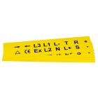 GRAFOPLAST - Targhetta in PVC non adesiva Giallo 27x27 mm - 288 pezzi. Tessera adatta a tutti i tipi di siglatura a seconda del supporto scelto: tubetti fascettabili, binari, porta targhetteeporta targhette per pulsanti.