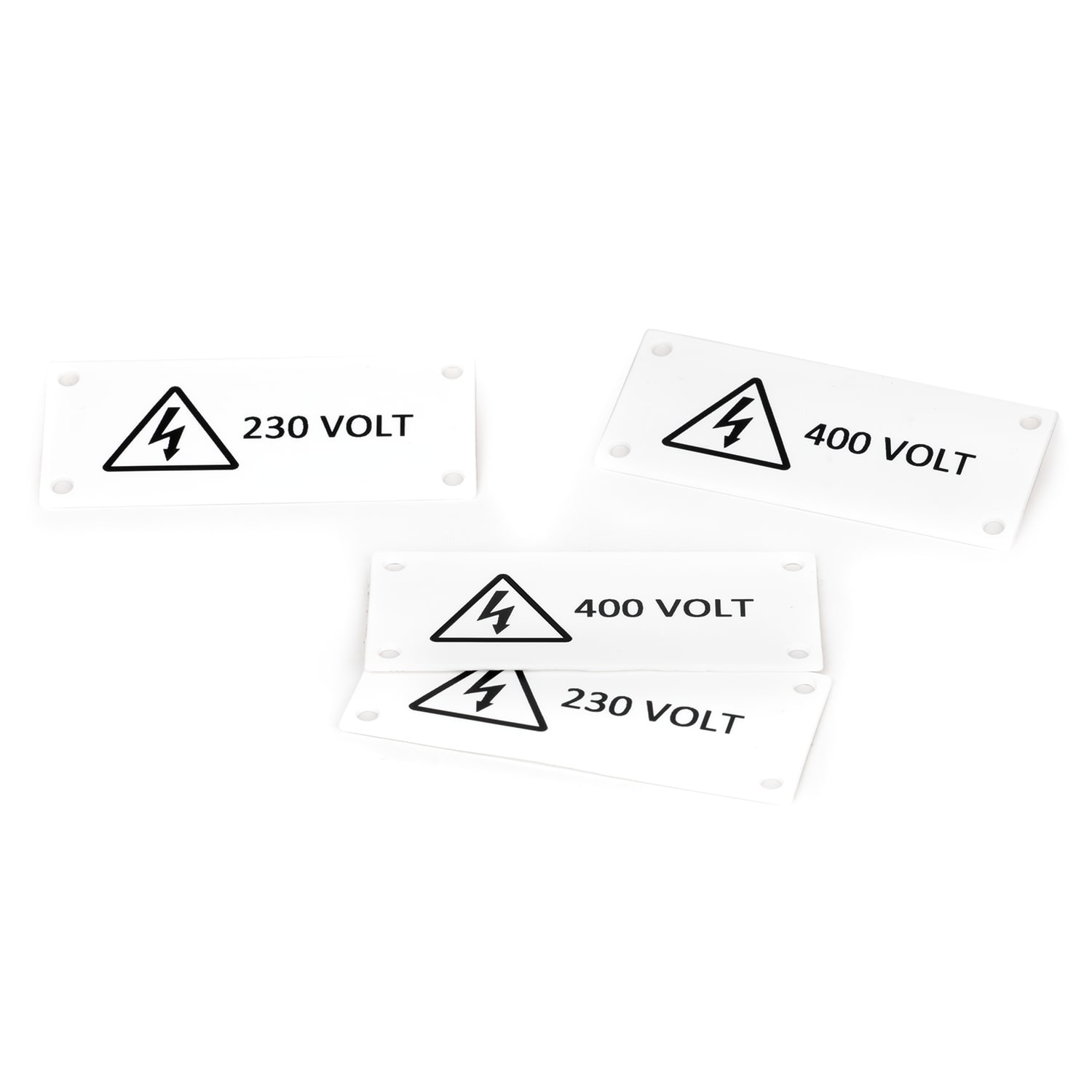 GRAFOPLAST - Targa Adesiva Forata Bianco LUX 70x30 mm in policarbonato 20 pezzi. Targa rigida per la siglatura dell'esterno quadro EVO301W