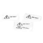 GRAFOPLAST - Targa Adesiva Forata Bianco LUX 70x30 mm in policarbonato 20 pezzi. Targa rigida per la siglatura dell'esterno quadro EVO301W