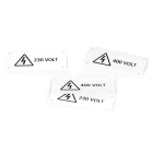 GRAFOPLAST - Targa Adesiva Forata Bianco LUX 70x30 mm in policarbonato 20 pezzi.  Targa rigida per la siglatura dell'esterno quadro EVO301W