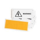 GRAFOPLAST - Targa Adesiva Forata Bianco LUX 90x40 mm in policarbonato 15 pezzi