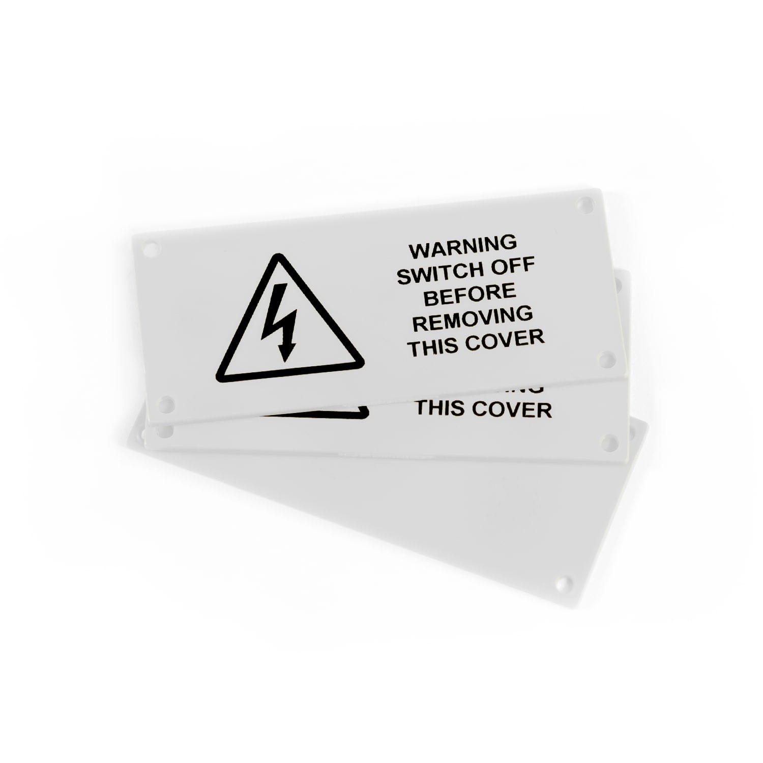 GRAFOPLAST - Targa Forata Bianco LUX non adesiva 90x40 mm in policarbonato 15 pezzi. Targa rigida per la siglatura dell'esterno quadro