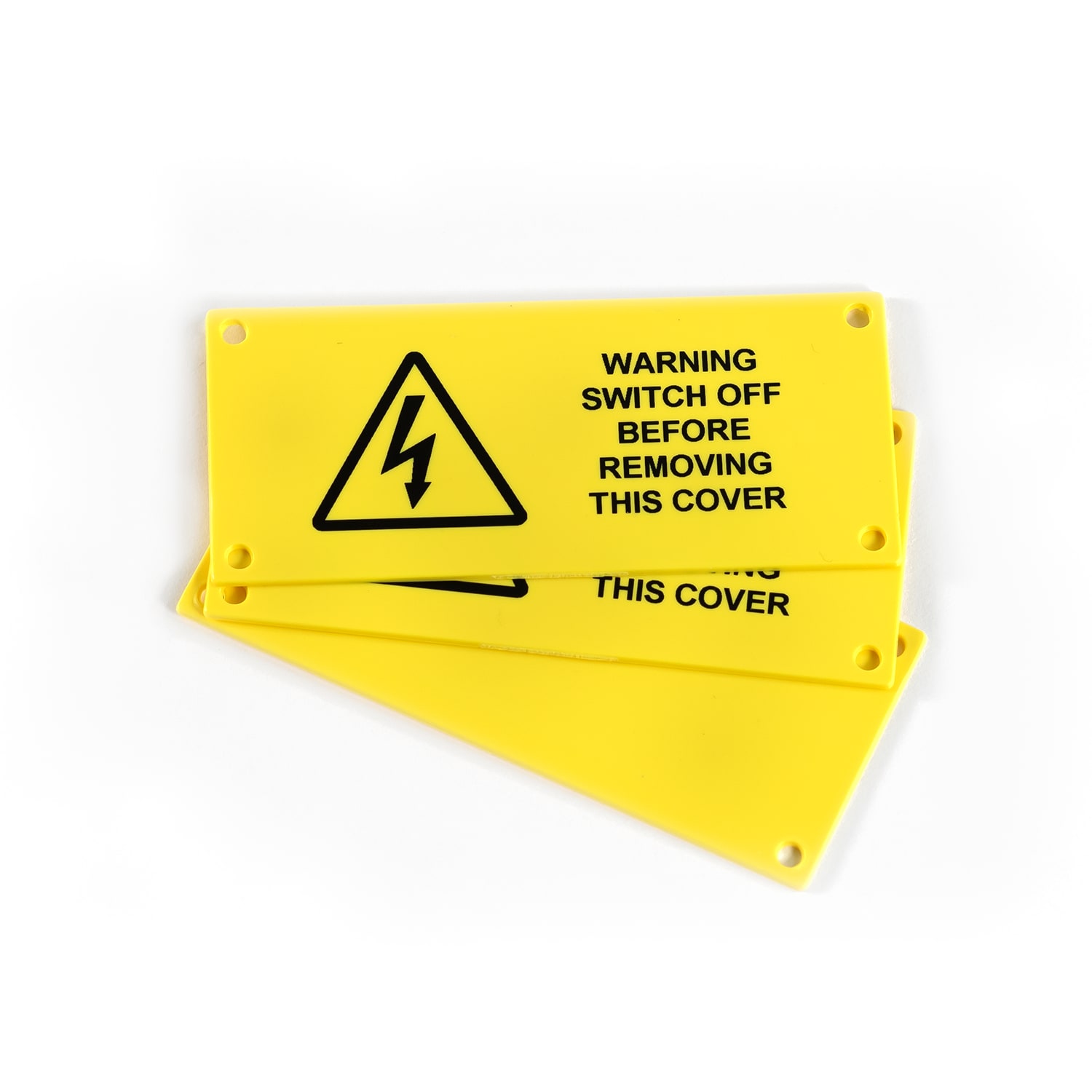 GRAFOPLAST - Targa Adesiva Forata Giallo LUX  90x40 mm in policarbonato 15 pezzi