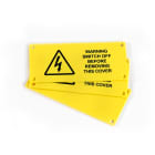 GRAFOPLAST - Targa Adesiva Forata Giallo LUX 90x40 mm in policarbonato 15 pezzi. Targa rigida per la siglatura dell'esterno quadro