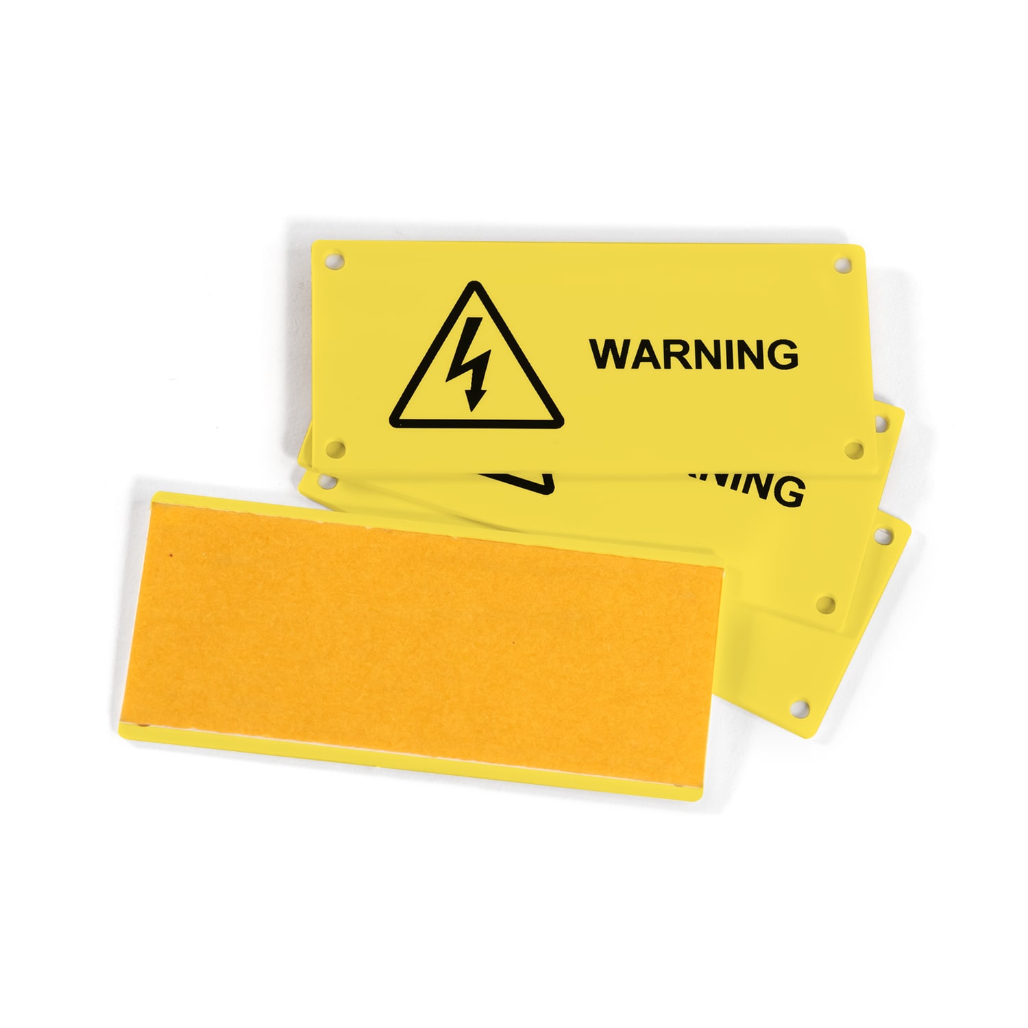 GRAFOPLAST - Targa Forata Giallo LUX non adesiva 90x40 mm in policarbonato 15 pezzi. Targa rigida per la siglatura dell'esterno quadro