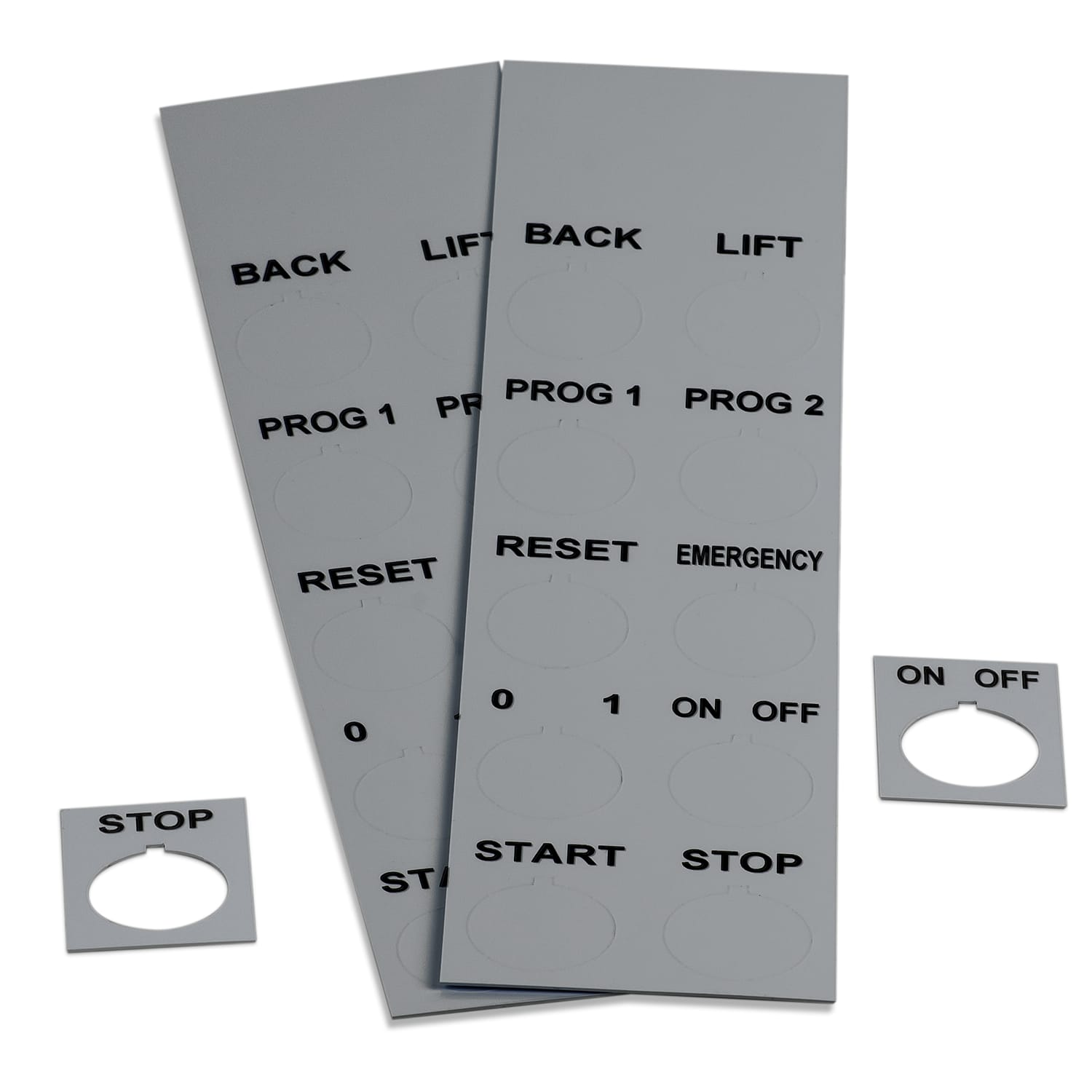 GRAFOPLAST - Targhetta Pulsanti in PVC Metal 40x30 mm confezione da 440 pezzi.  Studiata per i diversi modelli di pulsantiere; adesive o ad incastro sul pulsante