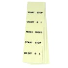 GRAFOPLAST - Targhetta Pulsanti in PVC Fluorescenete 40x30 mm confezione da 440 pezzi. Studiata per i diversi modelli di pulsantiere; adesive o ad incastro sul pulsante