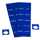 GRAFOPLAST - Targhetta Pulsanti in PVC Blu 40x30 mm confezione da 440 pezzi. Studiata per i diversi modelli di pulsantiere; adesive o ad incastro sul pulsante