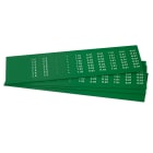 GRAFOPLAST - Targhetta adesiva in PVC Verde 20x7 mm - 1260 pezzi. Si applica ovunque, interno ed esterno quadro grazie all'adesivo posto sul retro