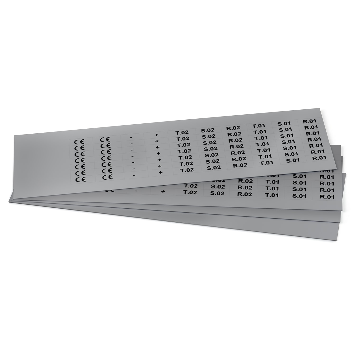 GRAFOPLAST - Targhetta adesiva in PVC Metal 20x7 mm 1260 pezzi. Si applica ovunque, interno ed esterno quadro grazie all'adesivo posto sul retro