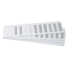 GRAFOPLAST - Targhetta in PVC adesiva Bianco 20x7 mm confezione da 1260 pezzi. Si applica ovunque, interno ed esterno quadro grazie all'adesivo posto sul retro