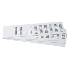 GRAFOPLAST - Targhetta in PVC adesiva Bianco 20x7 mm confezione da 1260 pezzi. Si applica ovunque, interno ed esterno quadro grazie all'adesivo posto sul retro