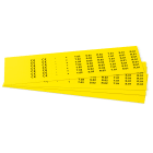 GRAFOPLAST - Targhetta in PVC adesiva Giallo 20x7 mm confezione da 1260 pezzi. Si applica ovunque, interno ed esterno quadro grazie all'adesivo posto sul retro