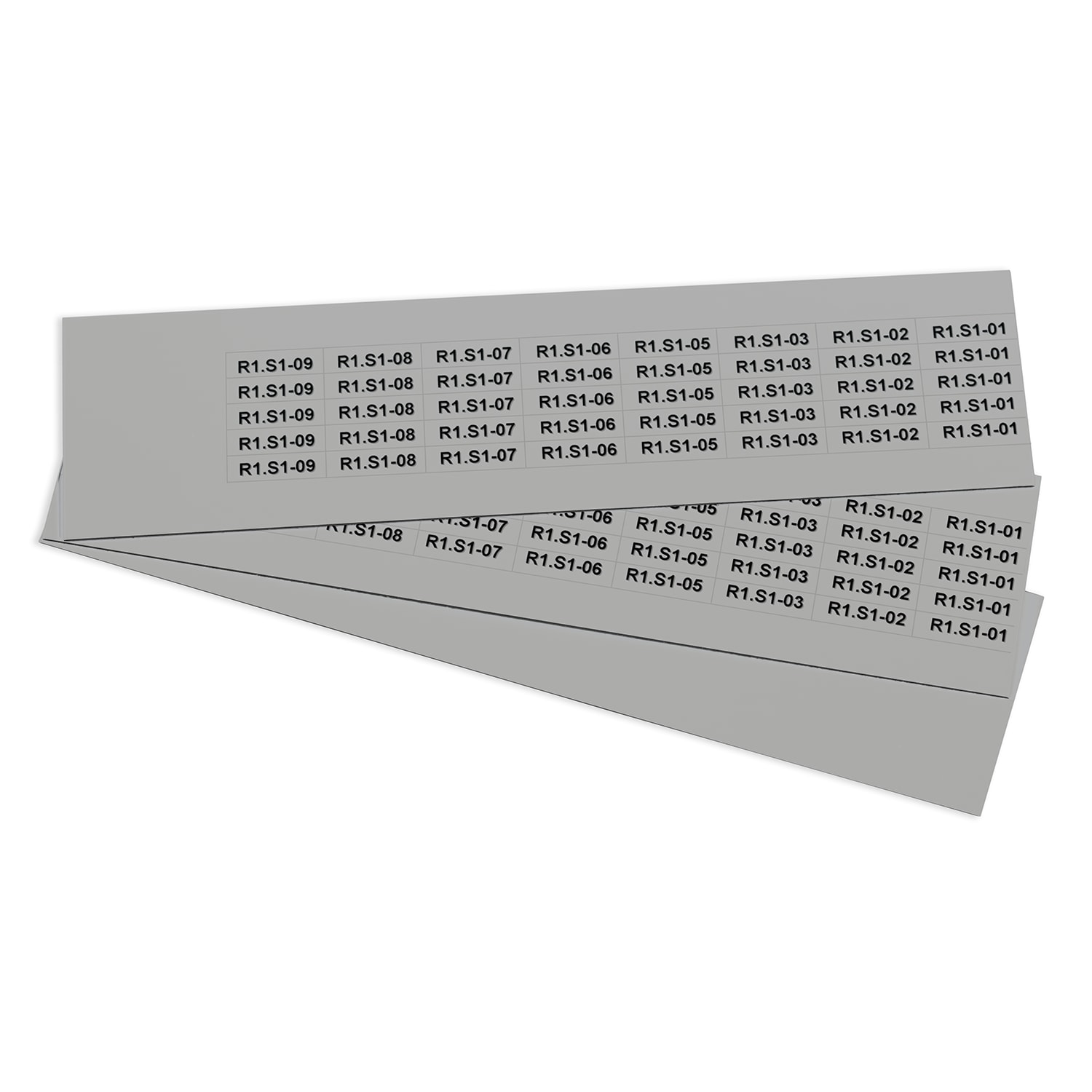 GRAFOPLAST - Targhetta in PVC adesiva Metal 25x7 mm - confezione da 880 pezzi. Si applica ovunque, interno ed esterno quadro grazie all'adesivo posto sul retro
