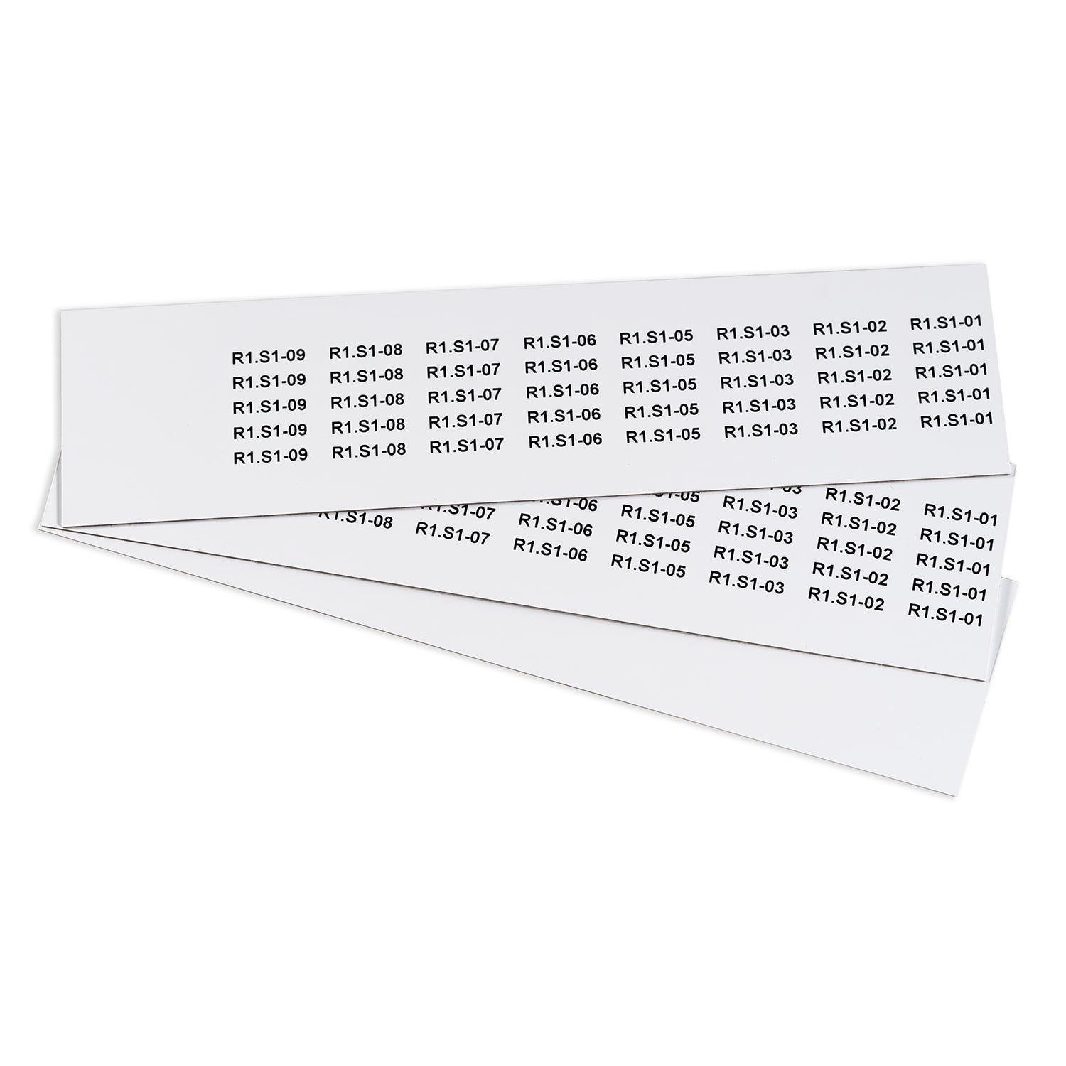 GRAFOPLAST - Targhetta in PVC adesiva Bianco 25x7 mm - confezione da 880 pezzi. Si applica ovunque, interno ed esterno quadro grazie all'adesivo posto sul retro