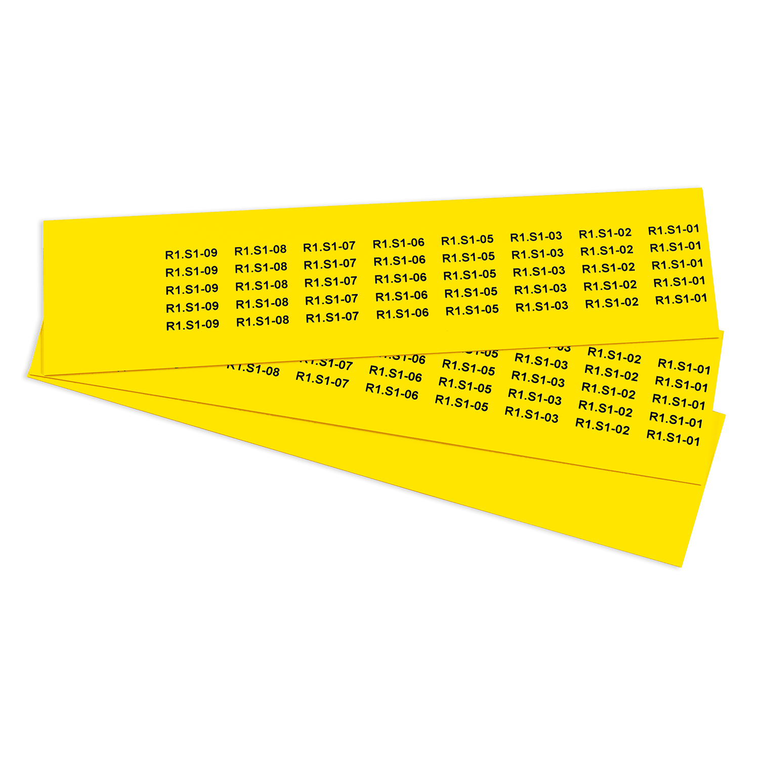 GRAFOPLAST - Targhetta in PVC adesiva Giallo 25x7 mm - confezione da 880 pezzi. Si applica ovunque, interno ed esterno quadro grazie all'adesivo posto sul retro