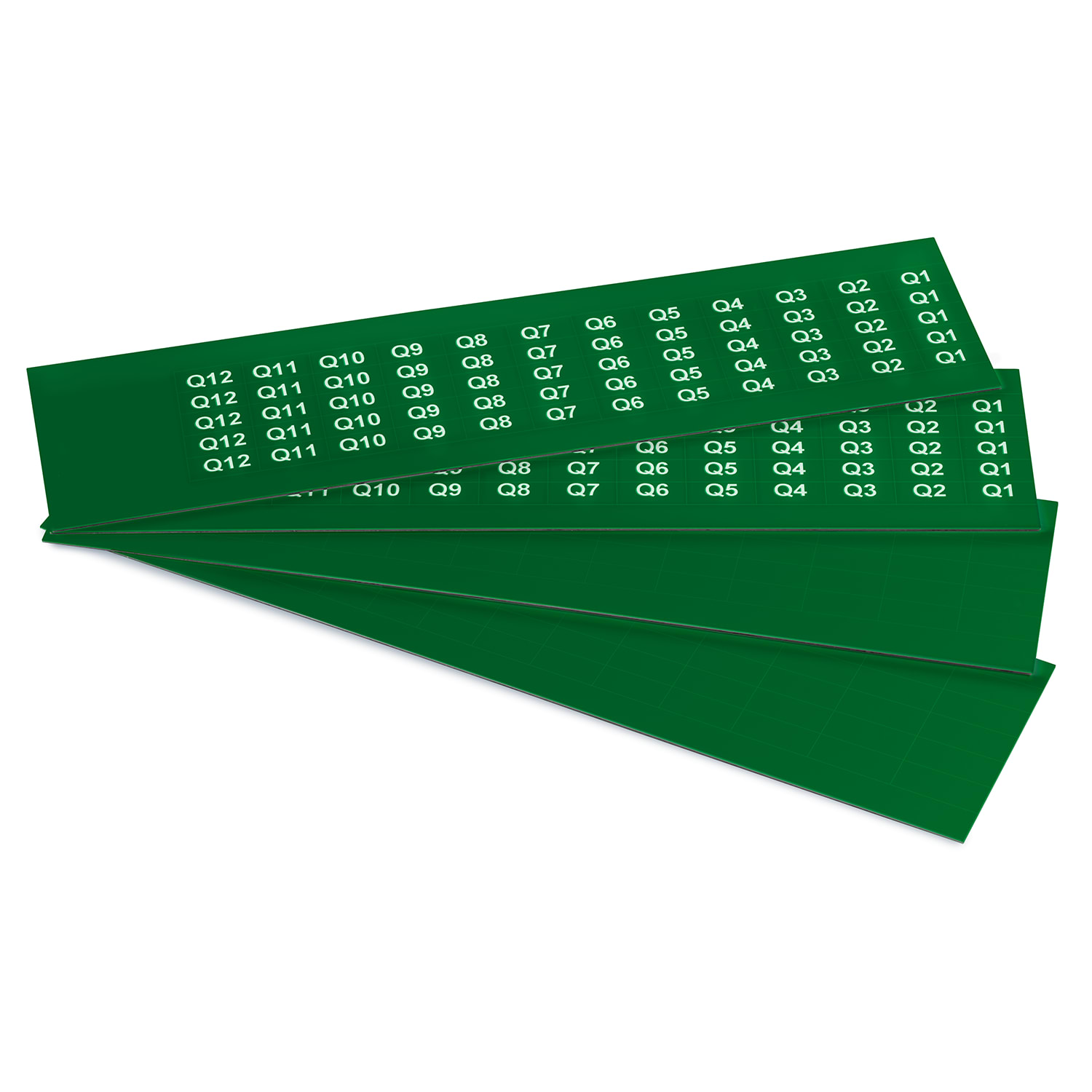 GRAFOPLAST - Targhetta in PVC adesiva Verde 17x8 mm - 1320 pezzi. Si applica ovunque, interno ed esterno quadro grazie all'adesivo posto sul retro