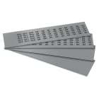 GRAFOPLAST - Targhetta in PVC adesiva Metal 17x8 mm - 1320 pezzi. Si applica ovunque, interno ed esterno quadro grazie all'adesivo posto sul retro