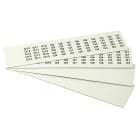 GRAFOPLAST - Targhetta in PVC adesiva Fluorescente 17x8 mm - 1320 pezzi.  Si applica ovunque, interno ed esterno quadro grazie all'adesivo posto sul retro