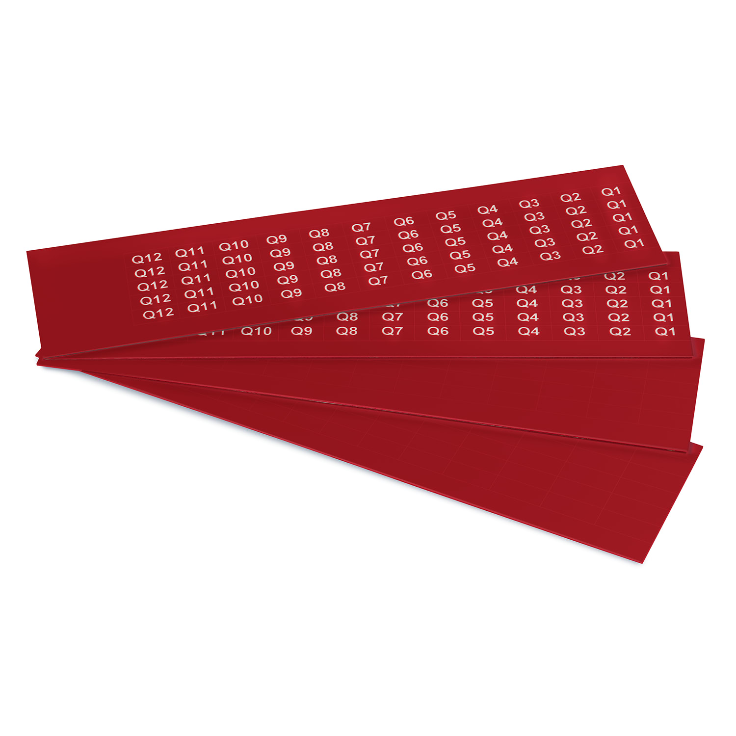 GRAFOPLAST - Targhetta in PVC adesiva Rosso 17x8 mm - 1320 pezzi. Si applica ovunque, interno ed esterno quadro grazie all'adesivo posto sul retro