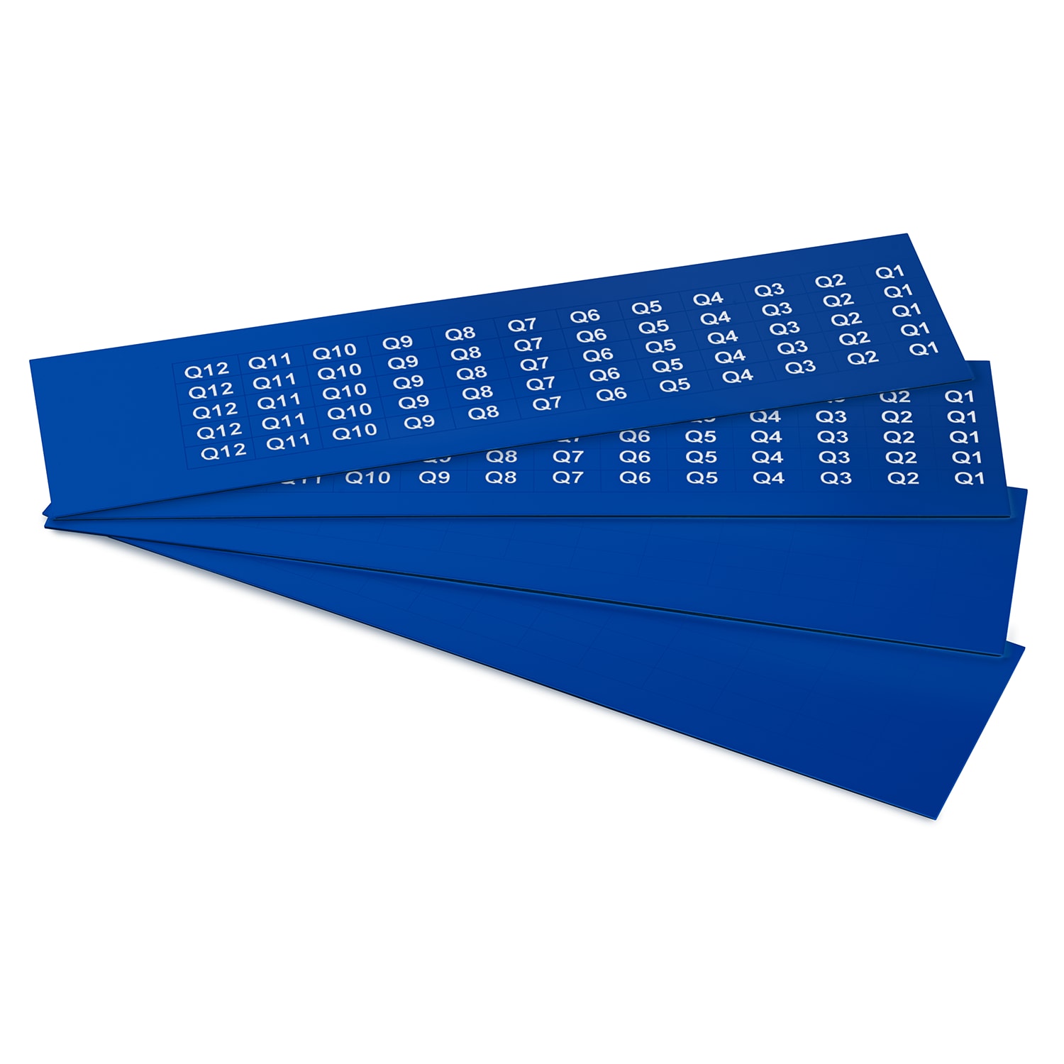 GRAFOPLAST - Targhetta in PVC adesiva Blu 17x8 mm - 1320 pezzi. Si applica ovunque, interno ed esterno quadro grazie all'adesivo posto sul retro