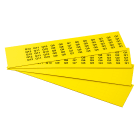 GRAFOPLAST - Targhetta in PVC adesiva Giallo 17x8 mm - 1320 pezzi. Si applica ovunque, interno ed esterno quadro grazie all'adesivo posto sul retro