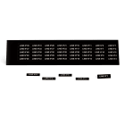 GRAFOPLAST - Targhetta in PVC adesiva Nero 27x8 mm - confezione da 440 pezzi. Si applica ovunque, interno ed esterno quadro grazie all'adesivo posto sul retro