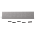 GRAFOPLAST - Targhetta in PVC adesiva Metal 27x8 mm -confezione da 440 pezzi. Si applica ovunque, interno ed esterno quadro grazie all'adesivo posto sul retro