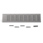 GRAFOPLAST - Targhetta in PVC adesiva Metal 27x8 mm -confezione da 440 pezzi. Si applica ovunque, interno ed esterno quadro grazie all'adesivo posto sul retro