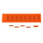 GRAFOPLAST - Targhetta in PVC adesiva Arancione 27x8 mm - confezione da 440 pezzi. Si applica ovunque, interno ed esterno quadro grazie all'adesivo posto sul retro