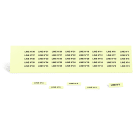 GRAFOPLAST - Targhetta in PVC adesiva Fluorescente 27x8 mm - confezione da 440 pezzi. Si applica ovunque, interno ed esterno quadro grazie all'adesivo posto sul retro