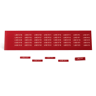 GRAFOPLAST - Targhetta in PVC adesiva Rosso 27x8 mm - confezione da 440 pezzi