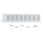 GRAFOPLAST - Targhetta in PVC adesiva Bianco 27x8 mm - confezione da 440 pezzi. Si applica ovunque, interno ed esterno quadro grazie all'adesivo posto sul retro